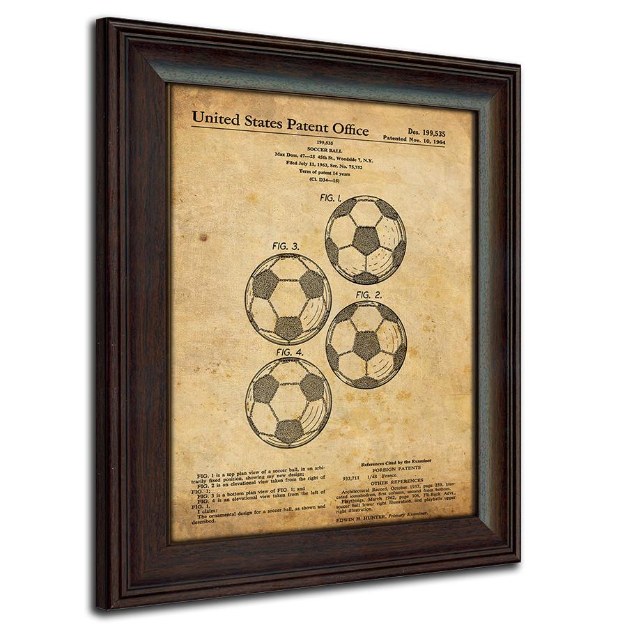 US Patent drawing soccer ball from 1964