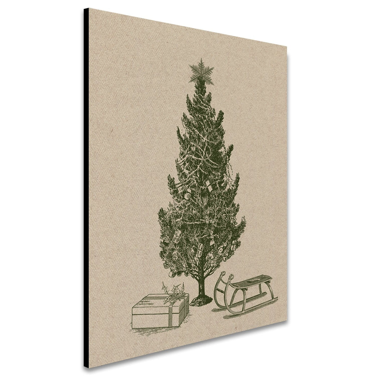 Nostalgic Christmas tree art from Personal Prints