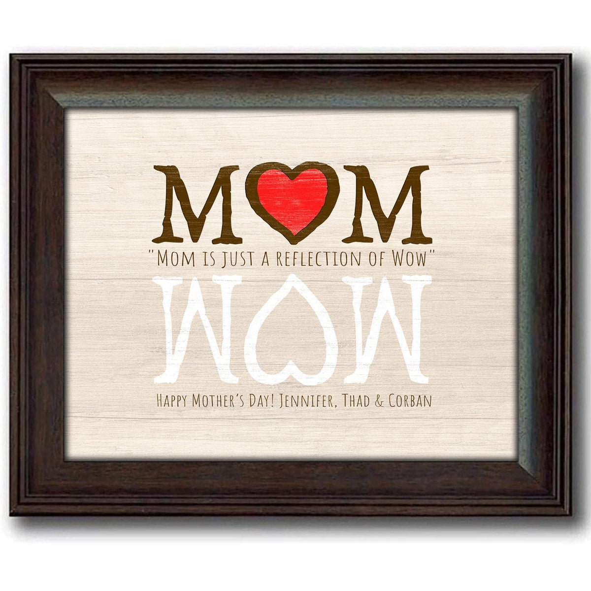Mom reflection of Wow personalized gift