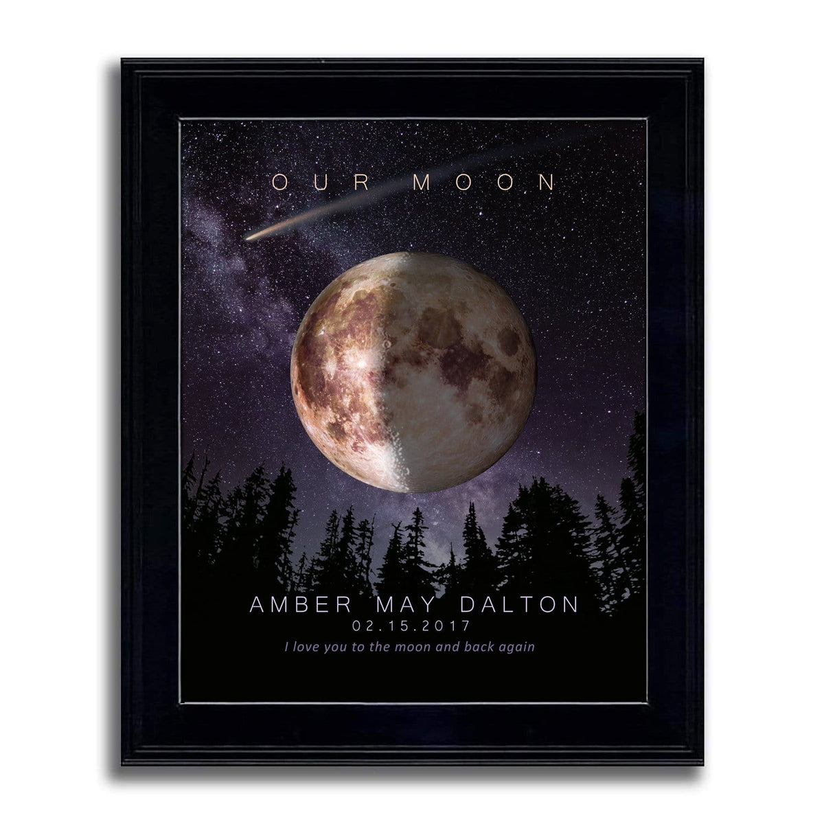 Moon phase art Framed under glass option