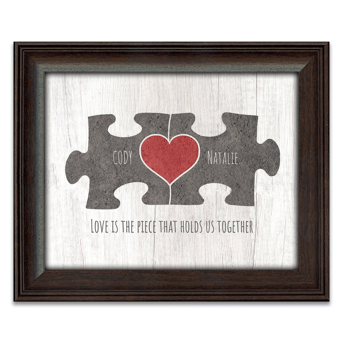 Personalized Love Puzzle Wall Plaque for Couples