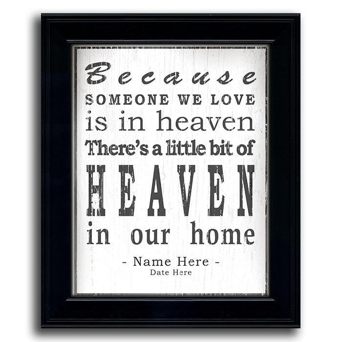 Personalized Memorial Gift - Framed Art with Quote from Personal-Prints