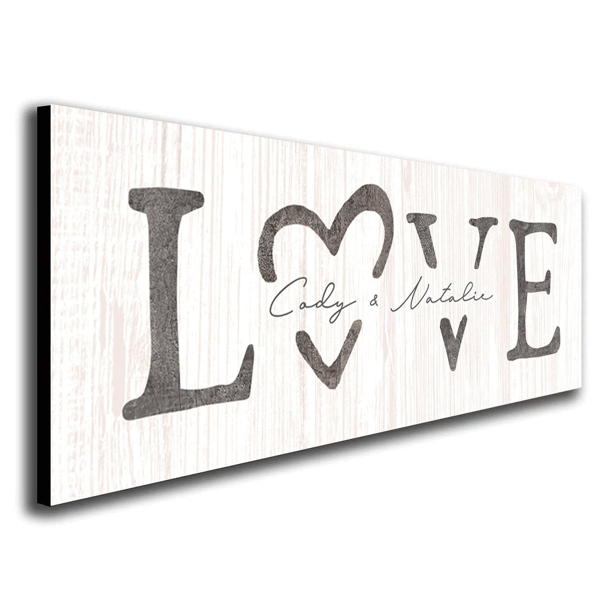 Personalized LOVE romantic art decor including yours and your partner&#39;s names