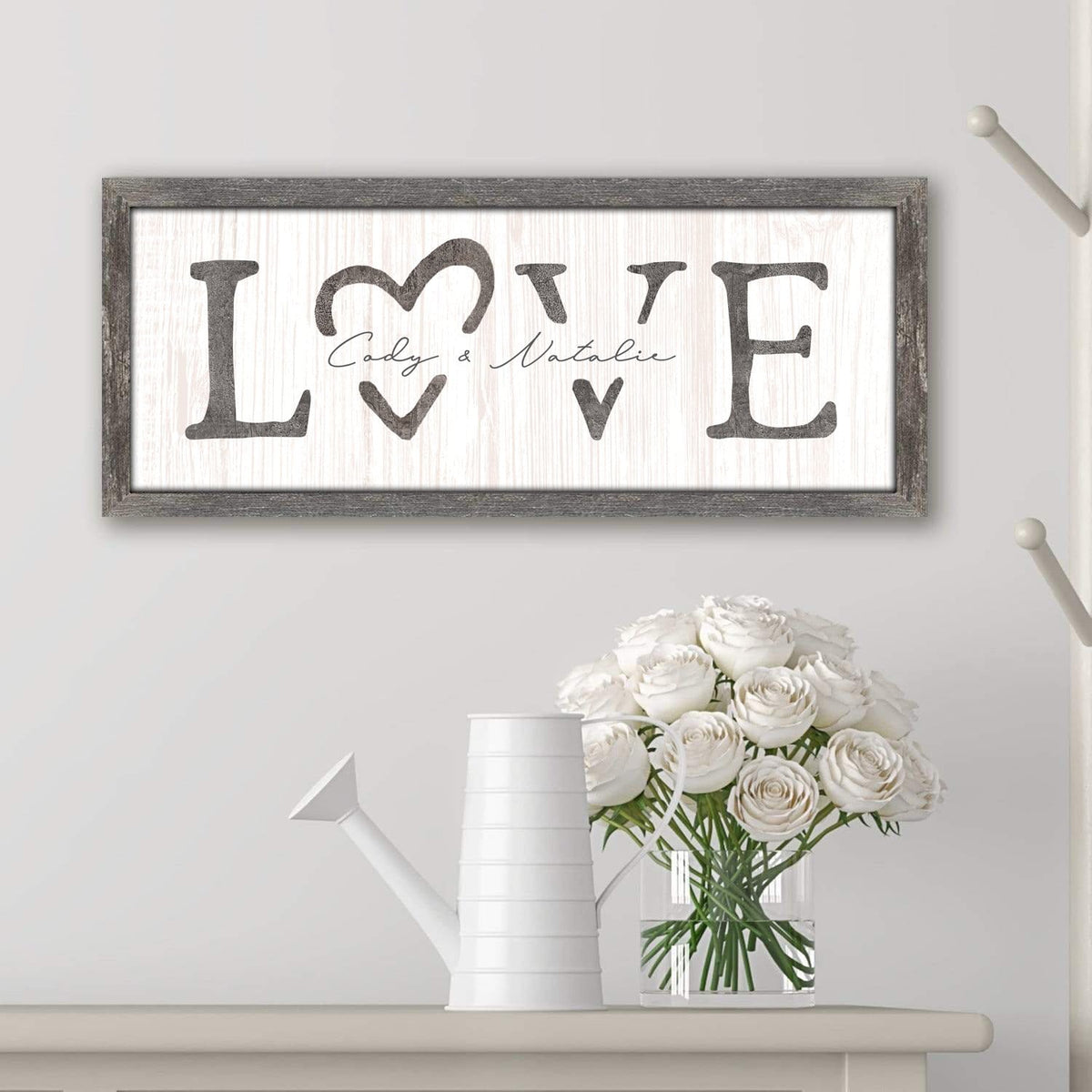Whitewash wood romantic valentine&#39;s day or anniversary gift for your loved one
