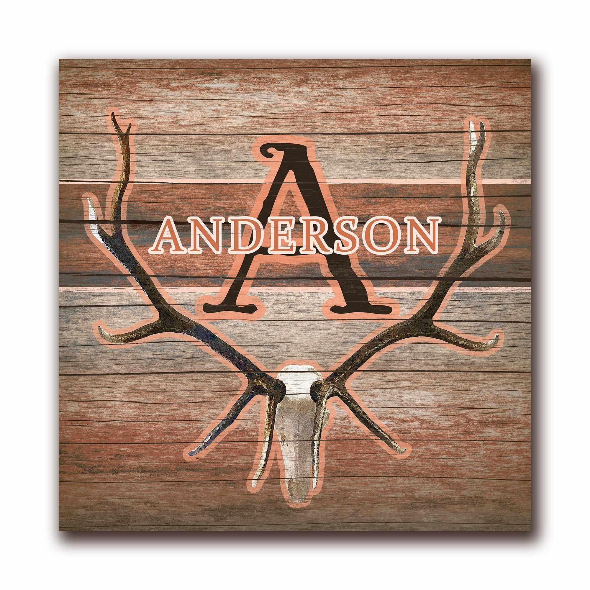 Personal-Prints art Antler Monogram