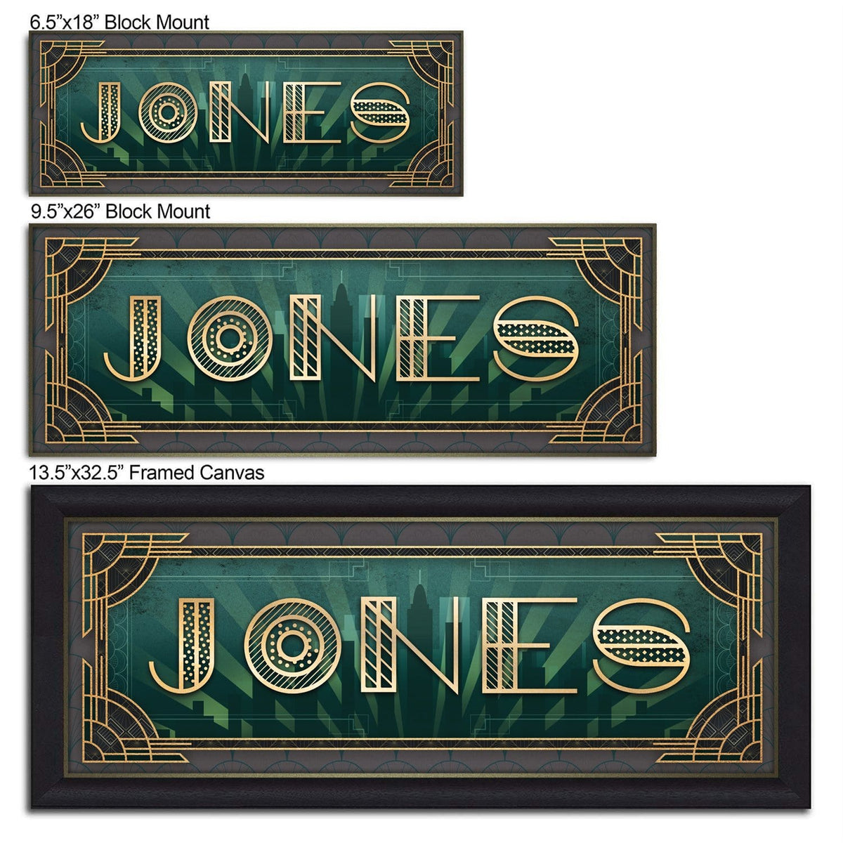 Personal-Prints art Art Deco Name Art