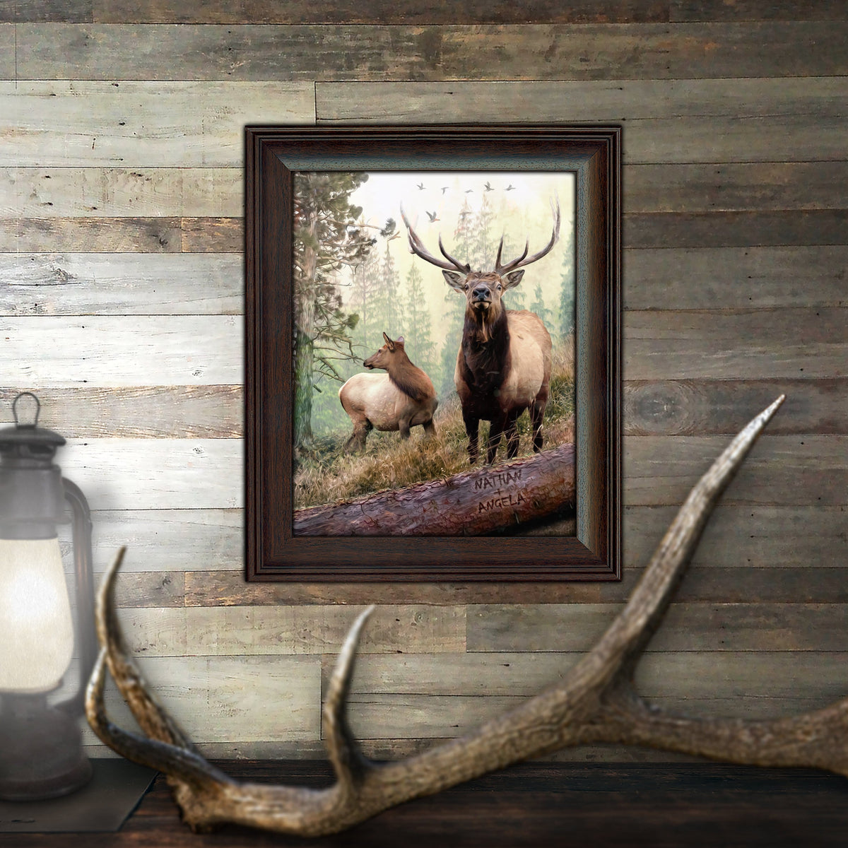 Personal-Prints art Back Country Elk Couple