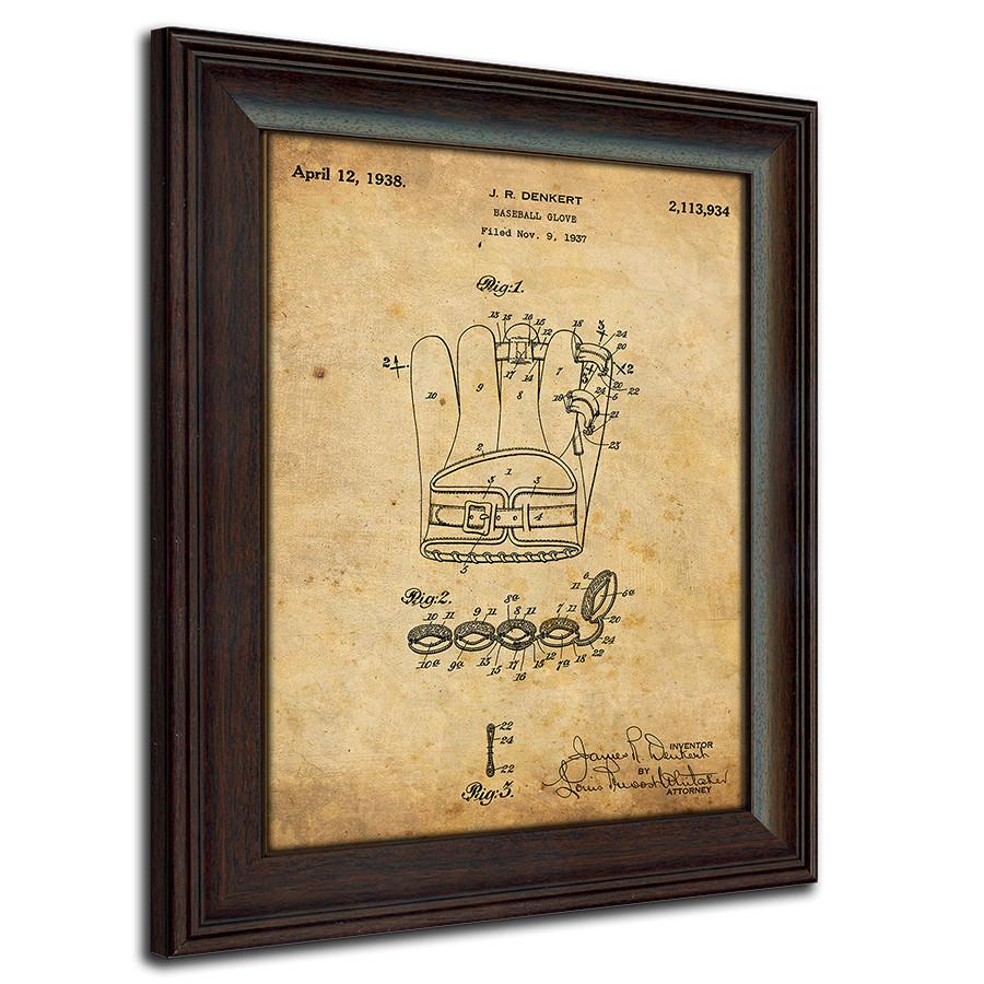 Personal-Prints art Baseball Glove Baseball - Patent Art