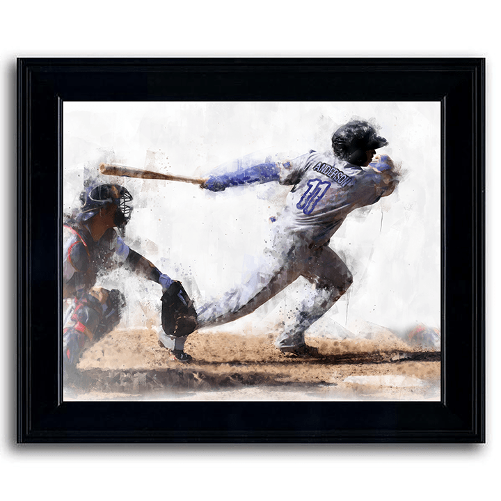 Personal-Prints art 14&quot;x17&quot; Under Glass Baseball Personalized Print