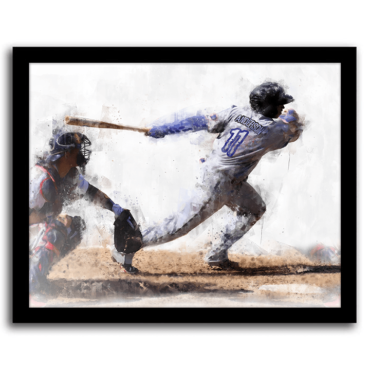 Personal-Prints art 12.5&quot;x15.5&quot; Framed Canvas Baseball Personalized Print