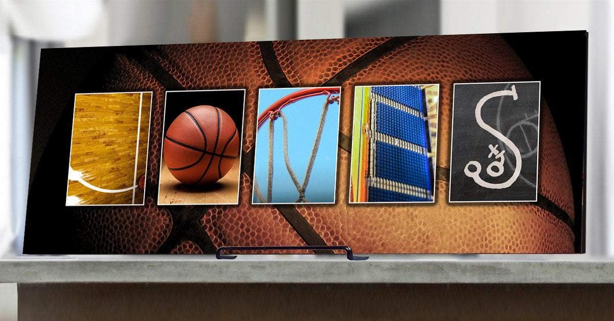 Personal-Prints art Basketball Letter Name Print