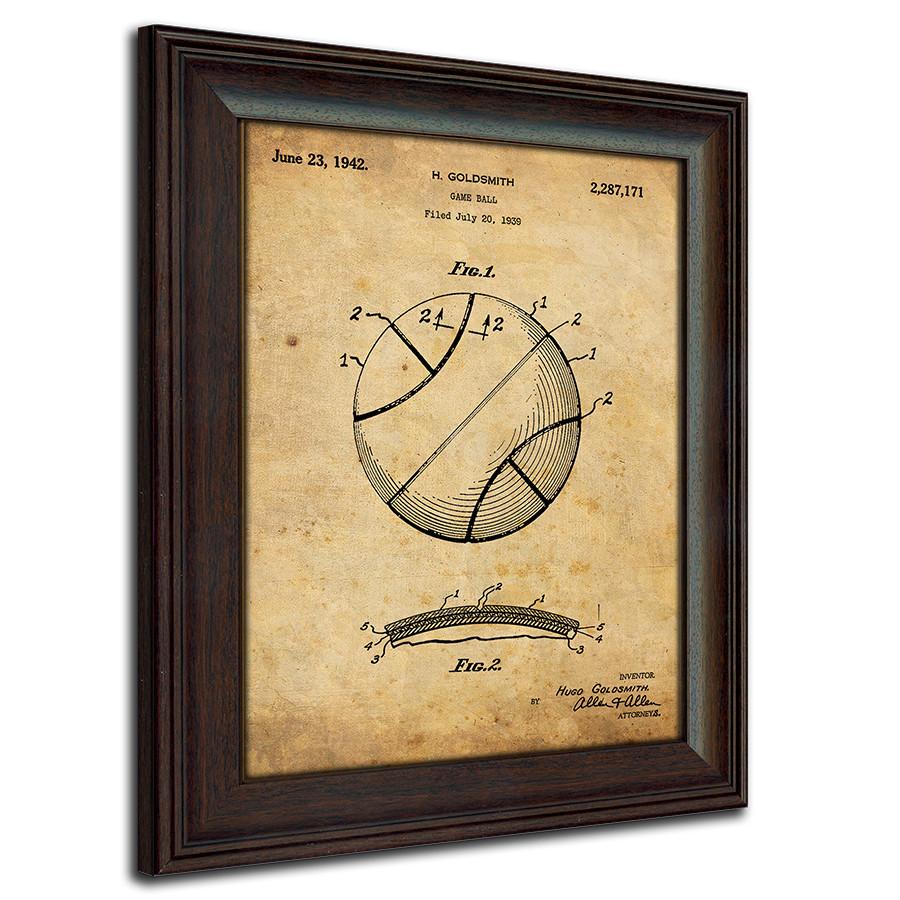 Personal-Prints art Basketball Patent Art Set Basketball - Patent Art Set