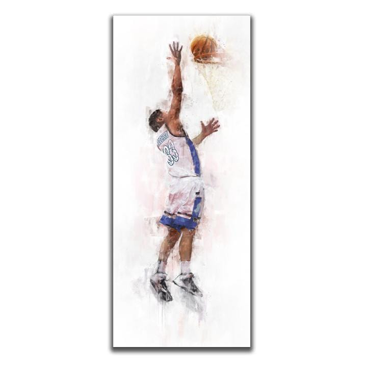 Personal-Prints art 9.5&quot;x26&quot; Block Mount Basketball Personalized Print