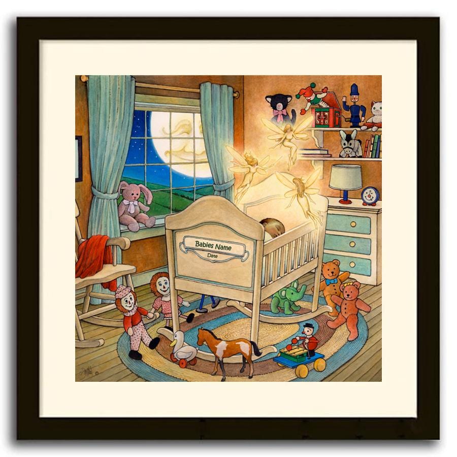 Personal-Prints art 15"x15" Framed Canvas Bedtime Dreams