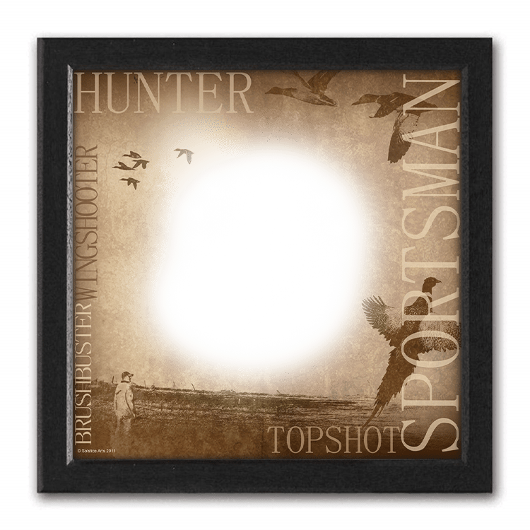 Personal-Prints art 15&quot;x15&quot; Canvas (Dark Espresso Frame) Bird Hunter Photo Art