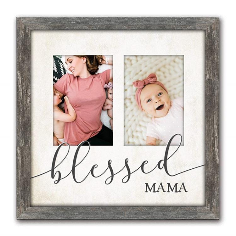 Personal-Prints art 15&quot;x15&quot; Canvas (Barnwood frame) Blessed Mama Photo Art