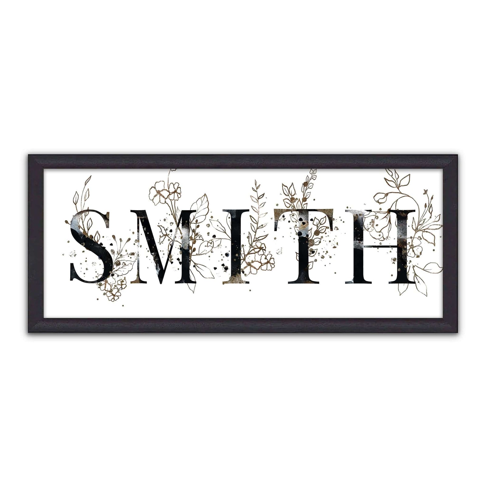 Personal-Prints art 13.5"x32.5" Canvas Boho Floral Name Art