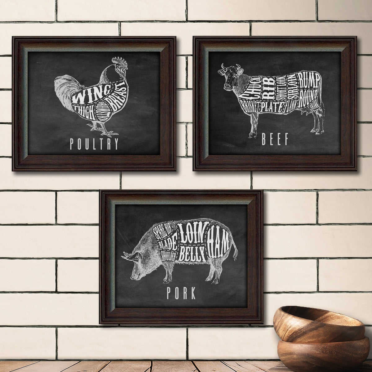 Personal-Prints art Butcher Cut Sign Set