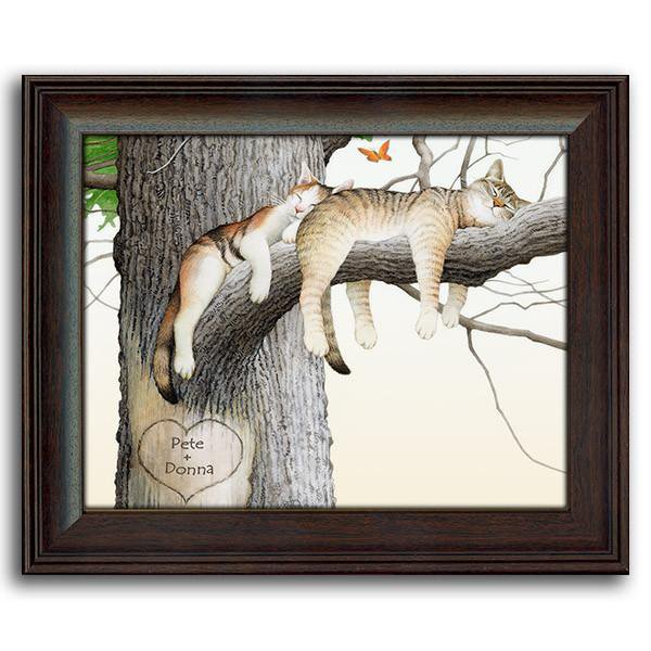 Personal-Prints art 14&quot;x17&quot; Under Glass Catnap Personalized Art