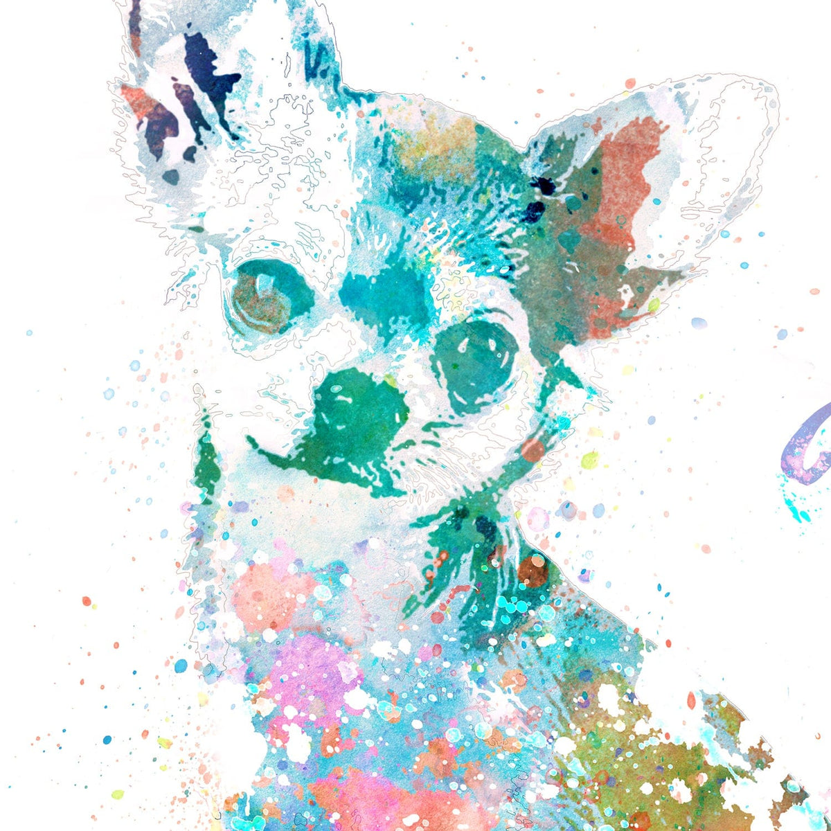 Personal-Prints art Chihuahua Watercolor Print