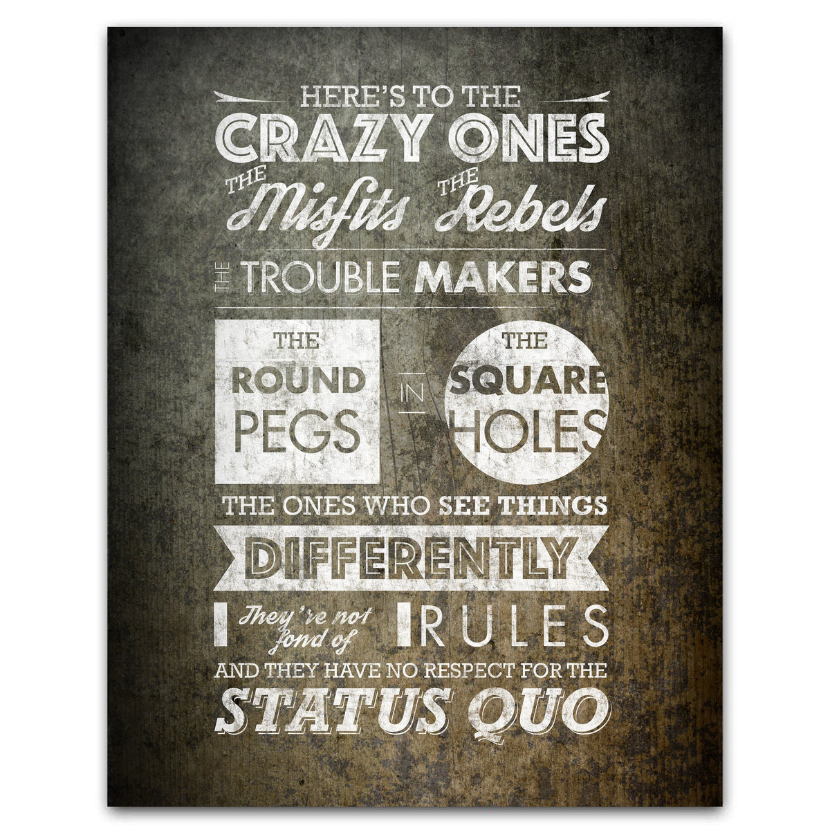 Personal-Prints art &quot;Crazy Ones&quot; Quote Set - Steve Jobs