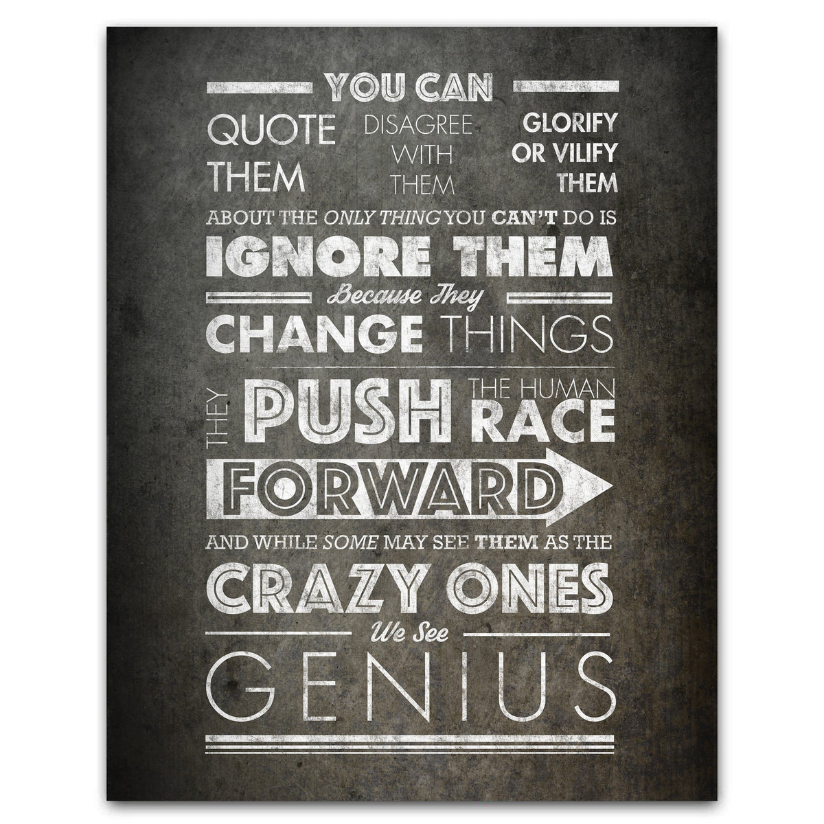 Personal-Prints art &quot;Crazy Ones&quot; Quote Set - Steve Jobs