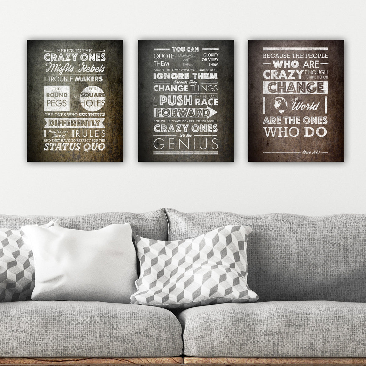 Personal-Prints art &quot;Crazy Ones&quot; Quote Set - Steve Jobs