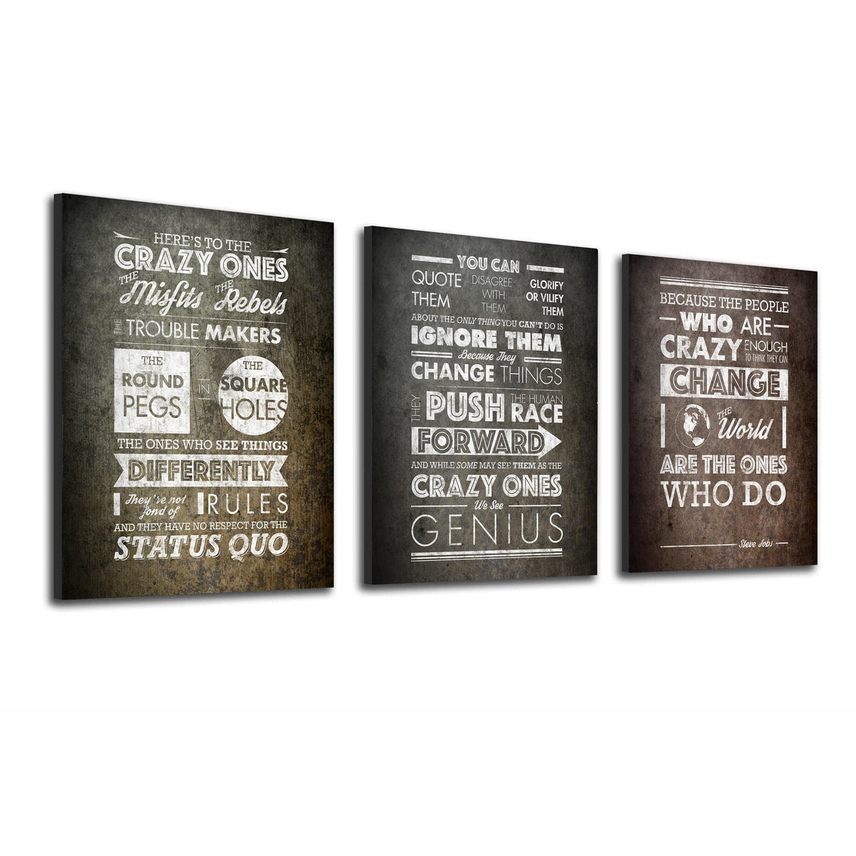 Personal-Prints art &quot;Crazy Ones&quot; Quote Set - Steve Jobs