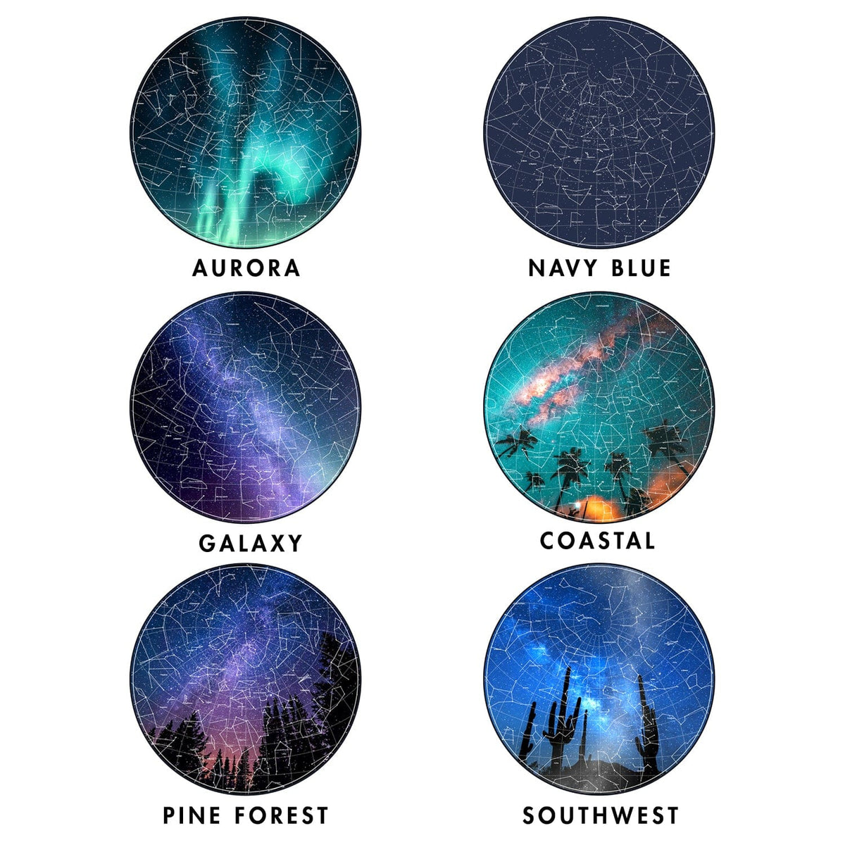 Personal-Prints art Custom Star Map - Constellations in the Night Sky