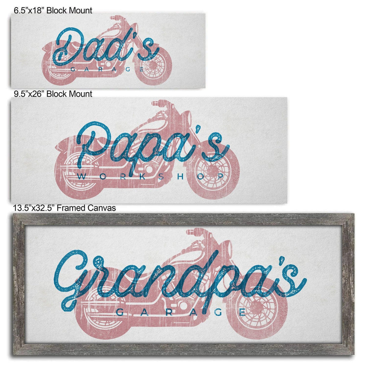 Personal-Prints art Customized Dad or Grandpa Garage Sign