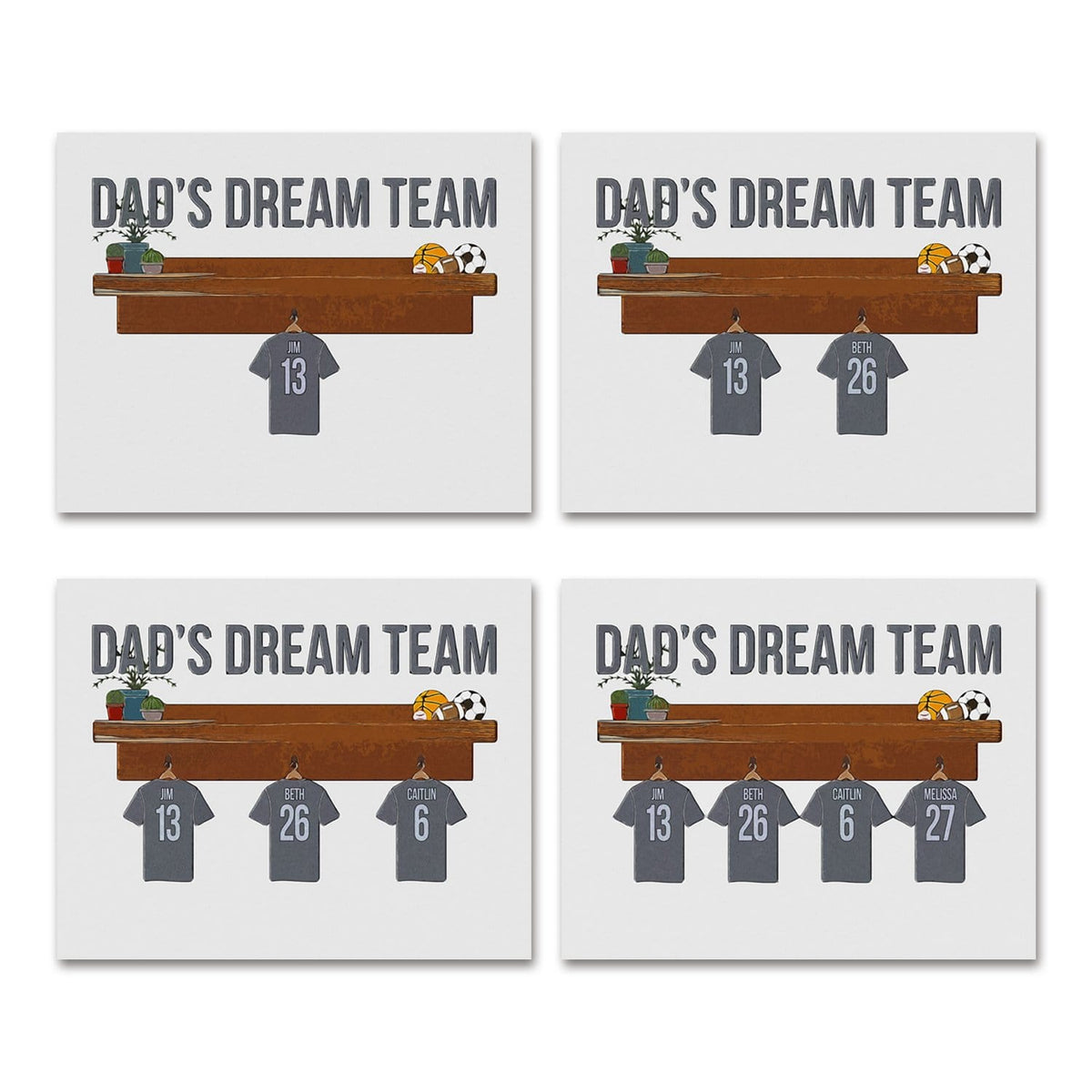 Personal-Prints art Dad&#39;s Dream Team