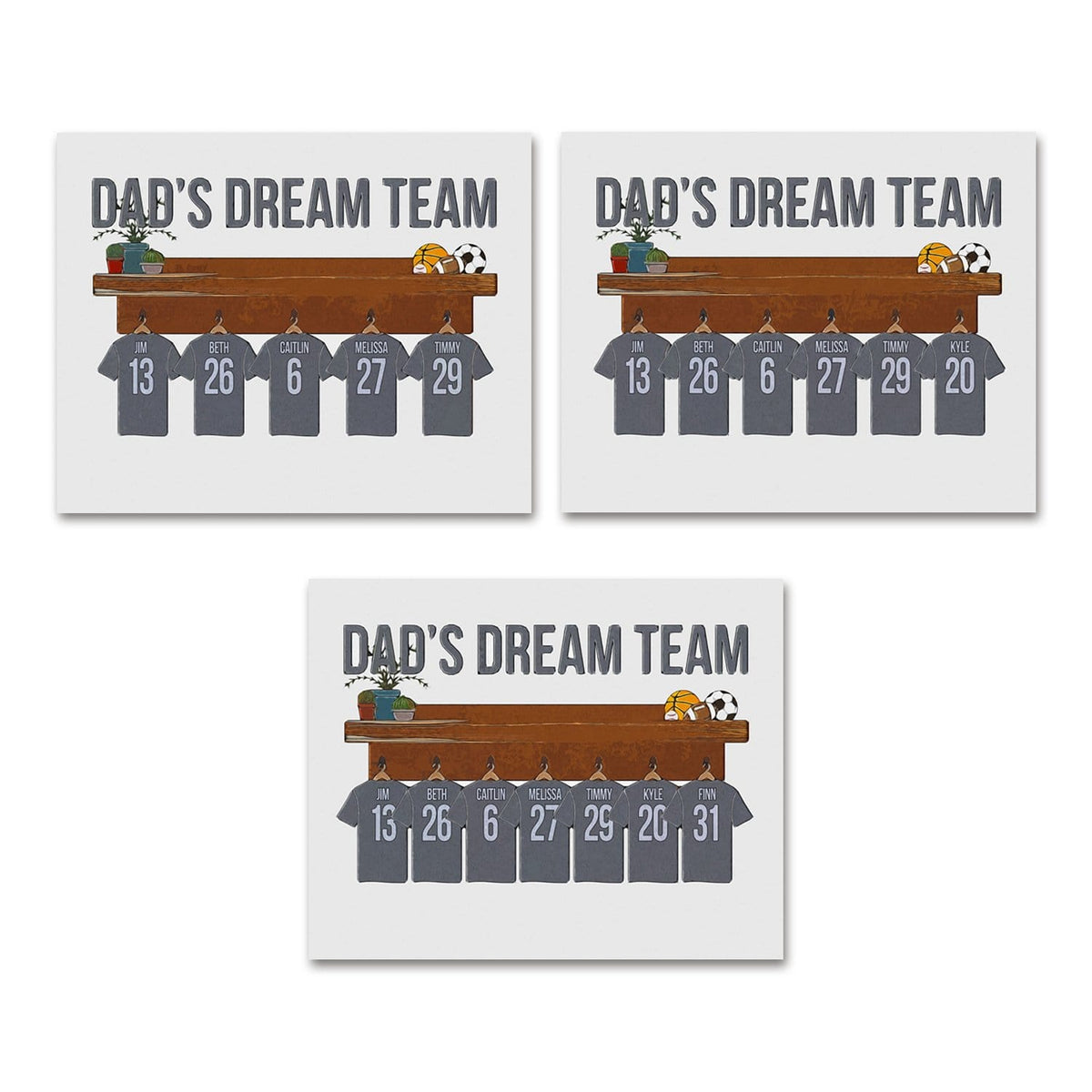 Personal-Prints art Dad&#39;s Dream Team