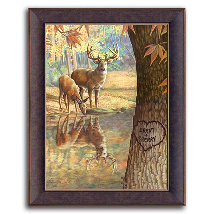 Personal-Prints art 14.5&quot;x18&quot; Framed Canvas Deer to My Heart