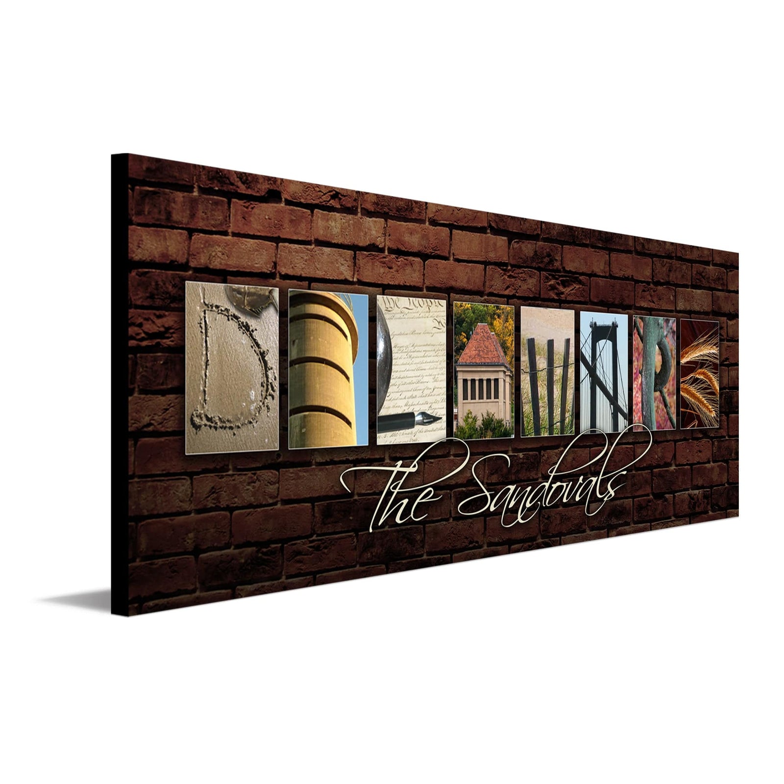 Personal-Prints art 6.5"x18" Block Mount DELAWARE - State Name Art