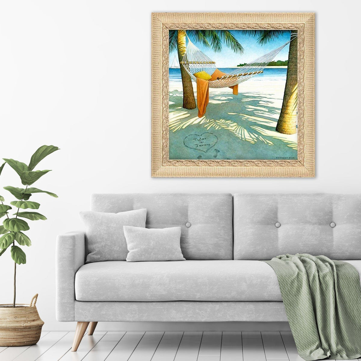 Personal-Prints art Deluxe Framed Canvas - Island Dreams