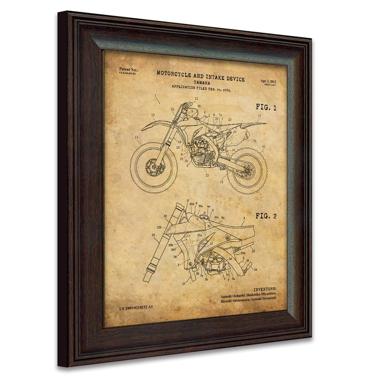 Personal-Prints art Dirt Bike - Patent Art Set