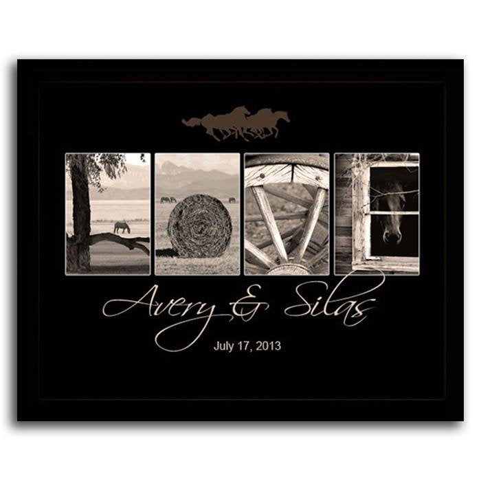 Personal-Prints art 11&quot;x14&quot; Block Mount Equestrian Love Letters