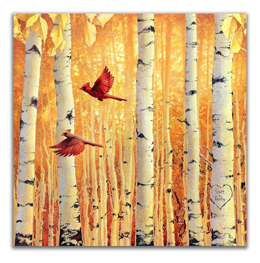 Personal-Prints art 16&quot;x16&quot; Block Mount Fall In Love