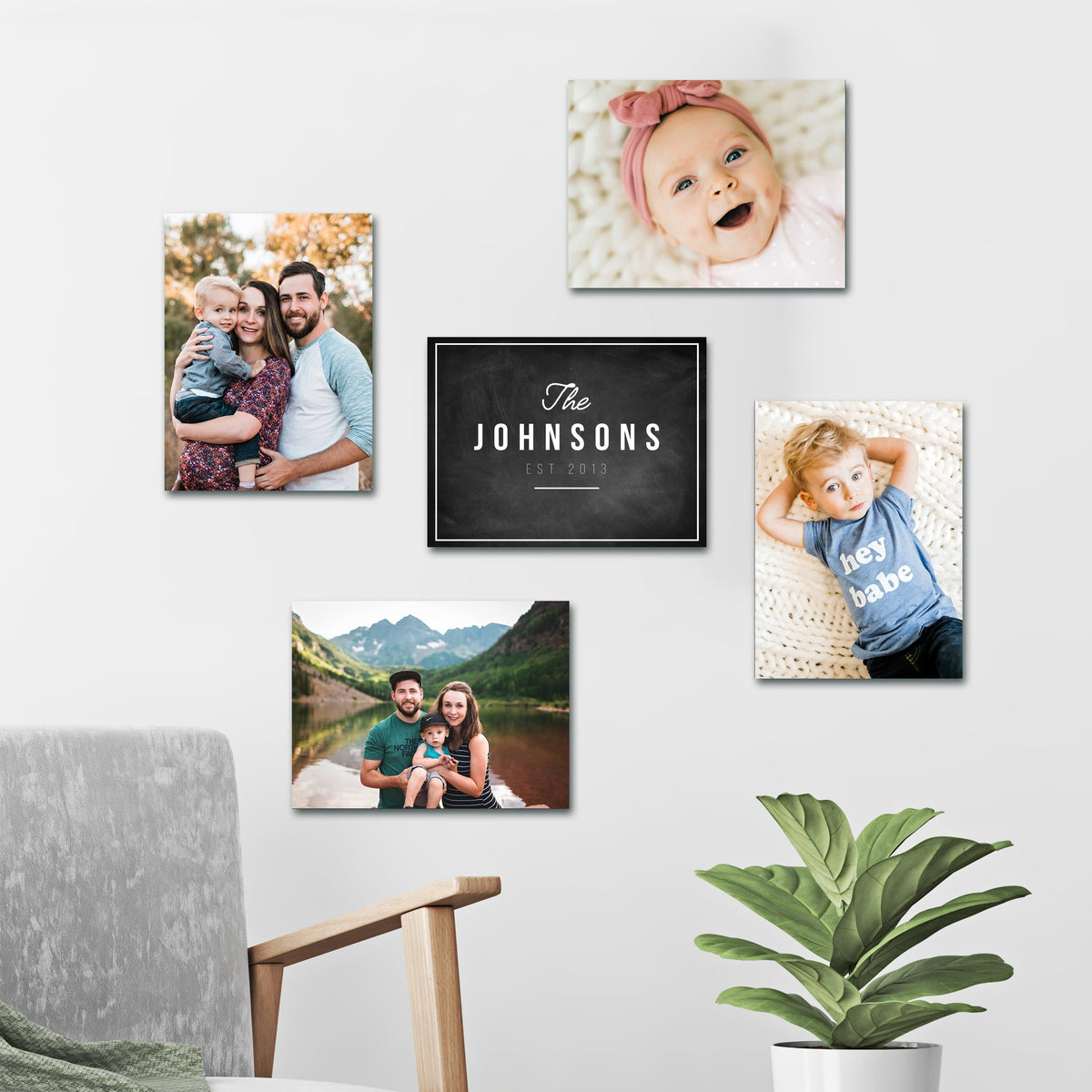 Personal-Prints art Family Name Photo Collage