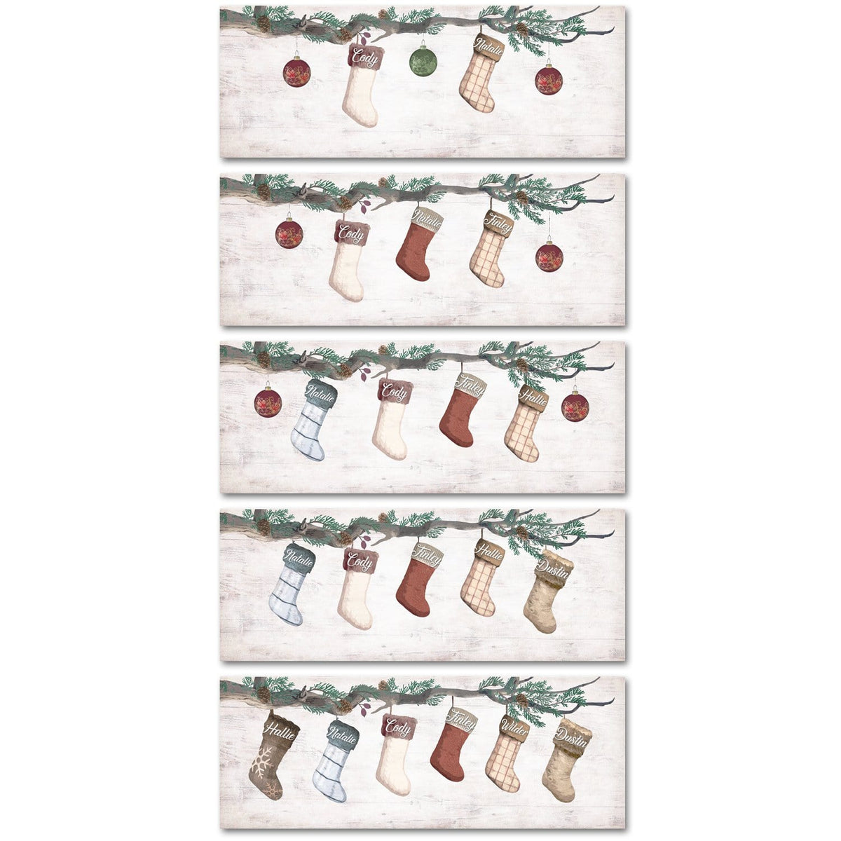 Personal-Prints art Family Stockings Personalized Art