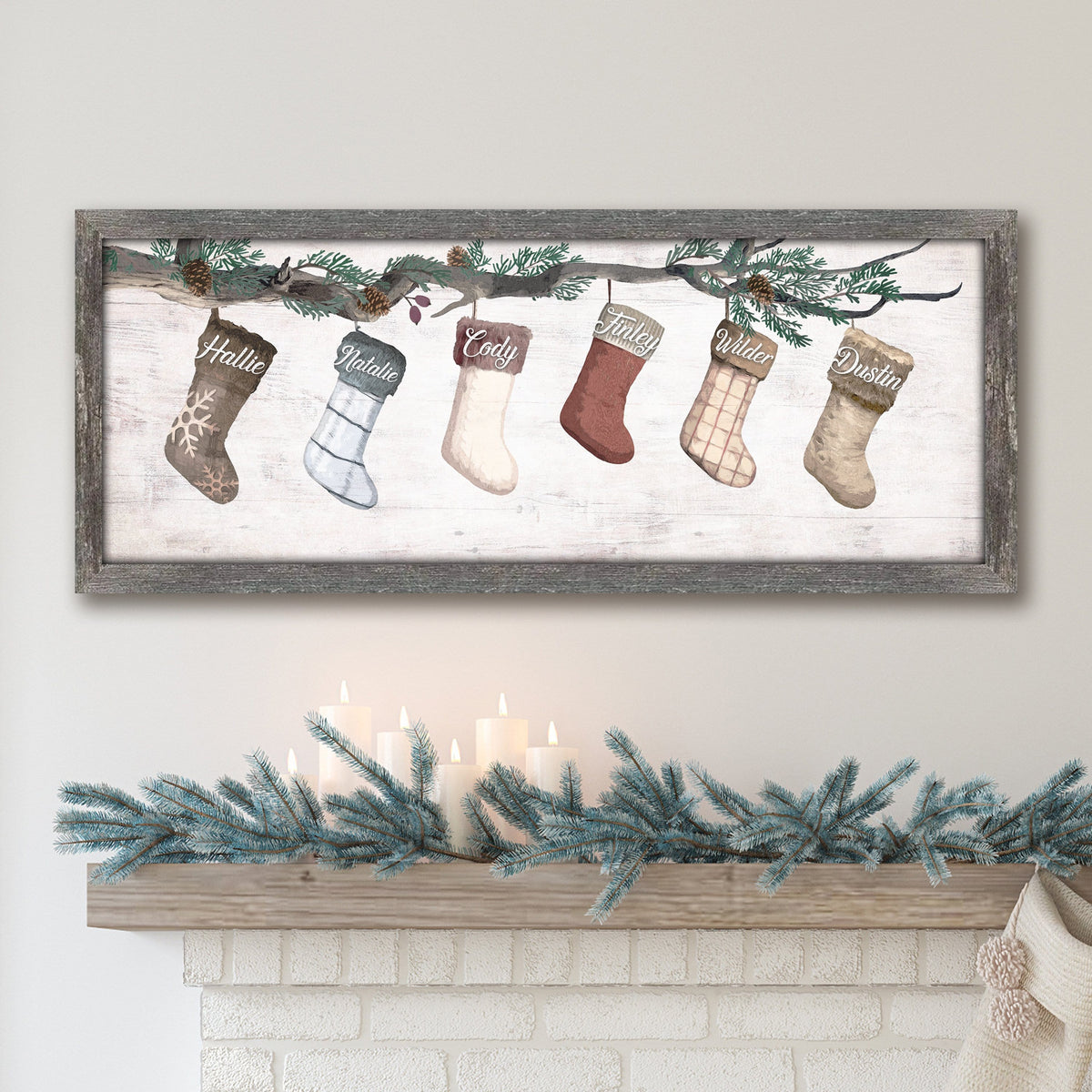 Personal-Prints art Family Stockings Personalized Art