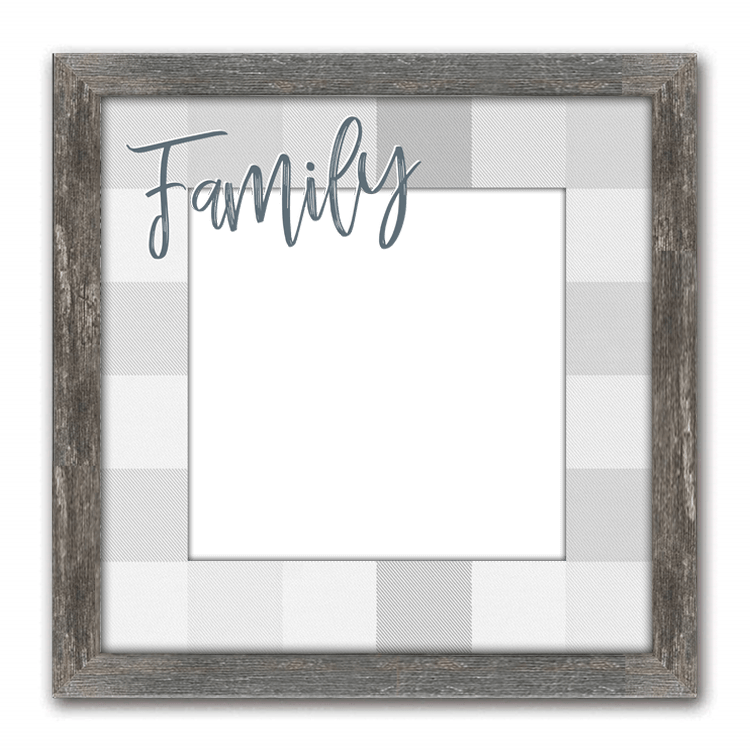 Personal-Prints art 15&quot;x15&quot; Canvas (Barnwood Frame) Family2 - MyPhoto