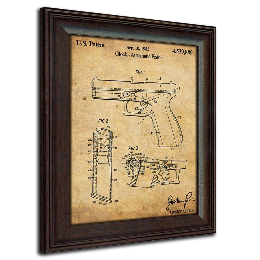 Personal-Prints art Glock Firearm Guns - Patent Art