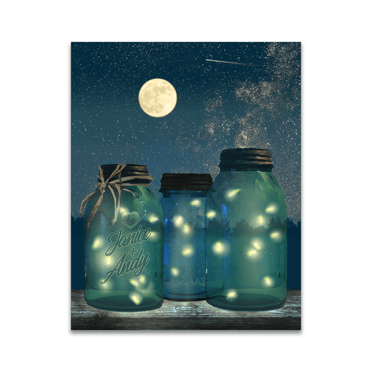 Personal-Prints art 11&quot;x14&quot; Block Mount Fireflies