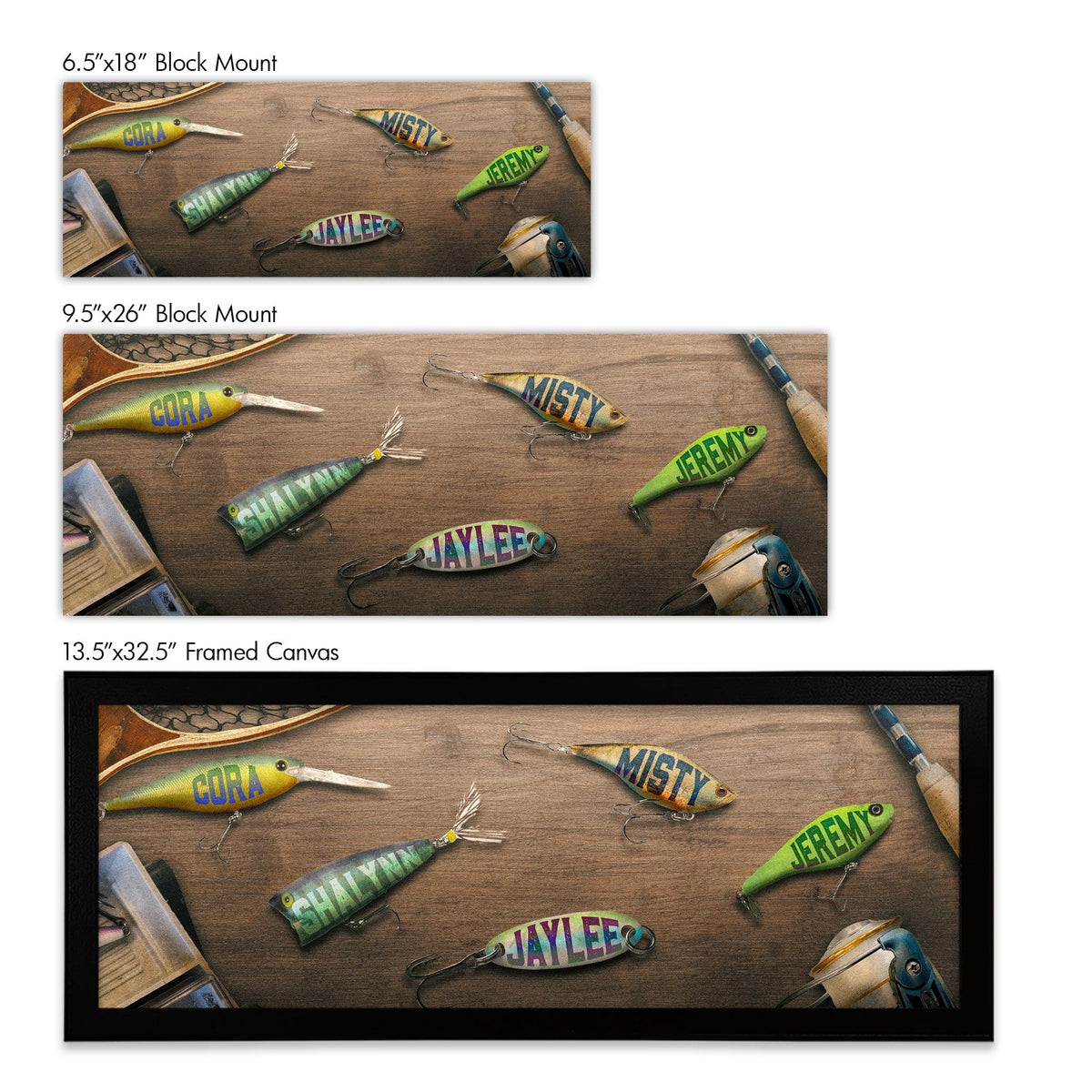 Personal-Prints art Fishing Lures Dad &amp; Children Sign