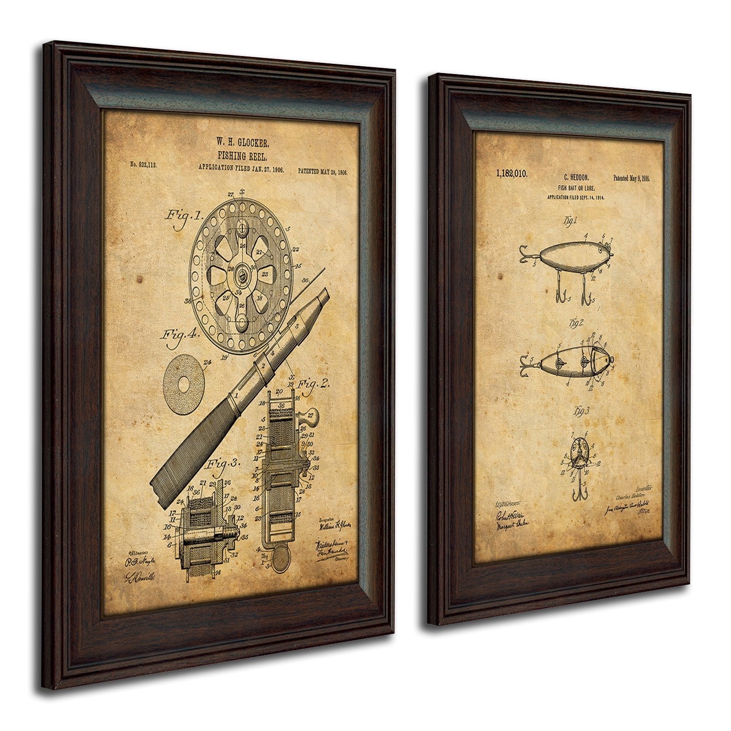 Personal-Prints art Fishing Patent Art Set Fishing - Patent Art Set