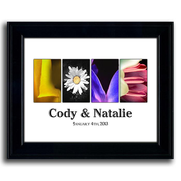 Personal-Prints art 14"x17" Under Glass Floral Love Letters