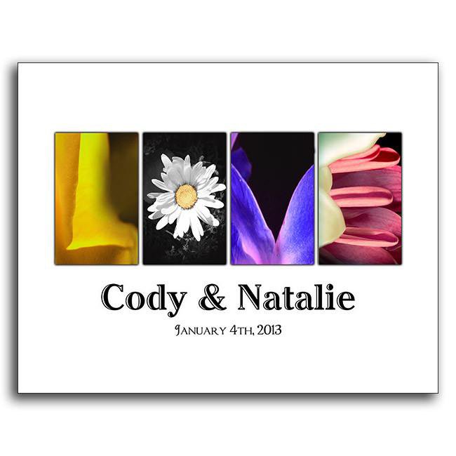 Personal-Prints art 11&quot;x14&quot; Block Mount Floral Love Letters