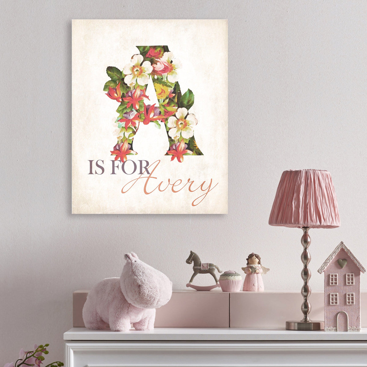 Personal-Prints art Floral Monogram Prints