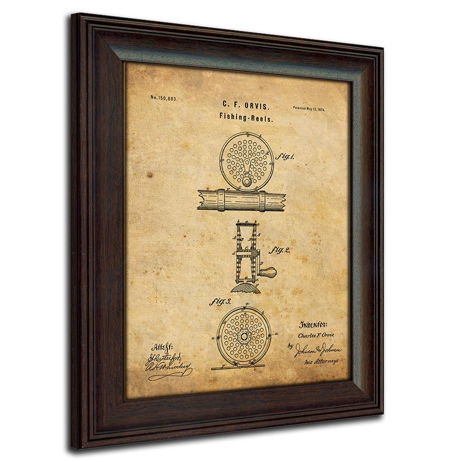 Personal-Prints art Fly Fishing Patent Art Set Fly Fishing - Patent Art Set